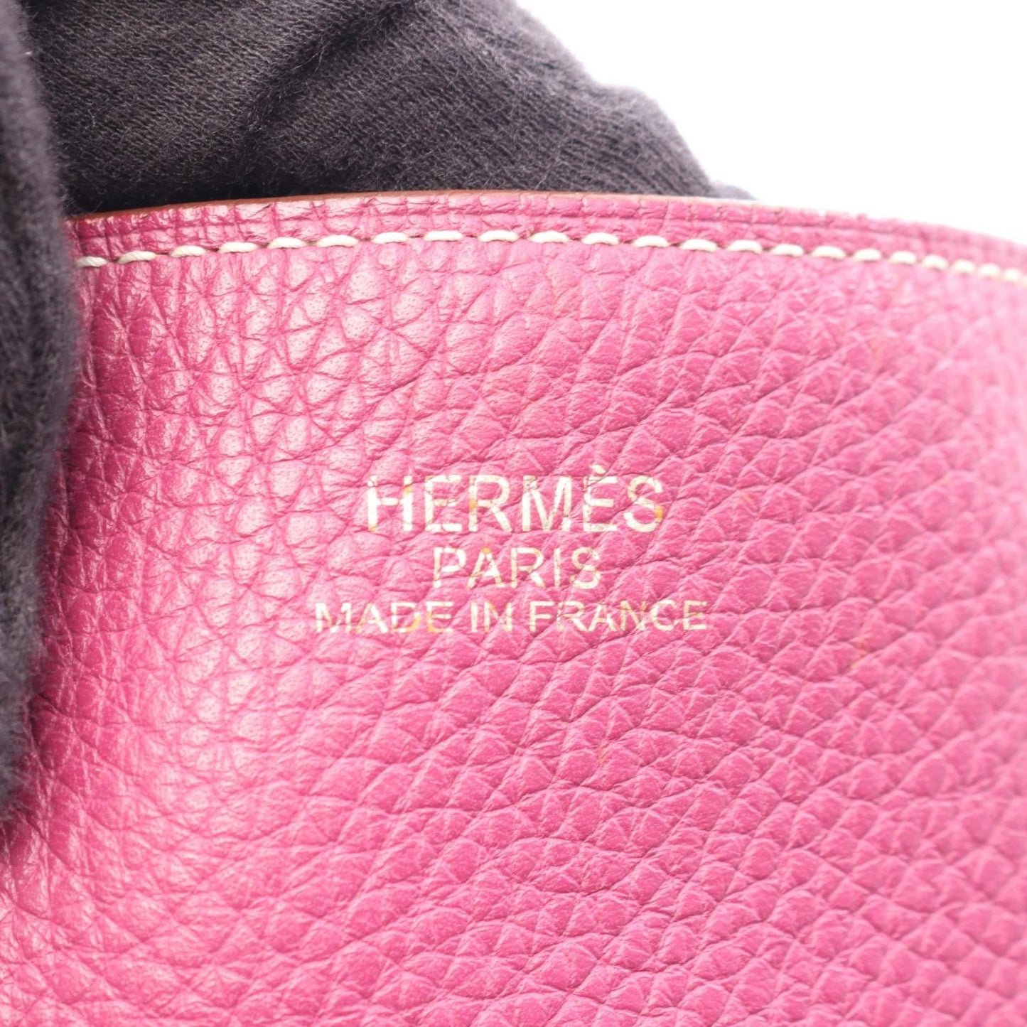 Hermes Tote Double Sens 45 Brown Doindy Tosca Leather — view 4