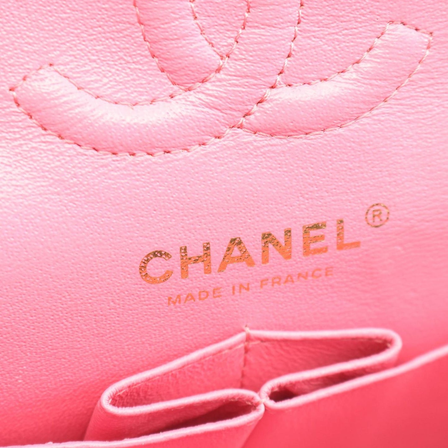 Chanel Shoulder Bag Chain Pink Lambskin — view 4