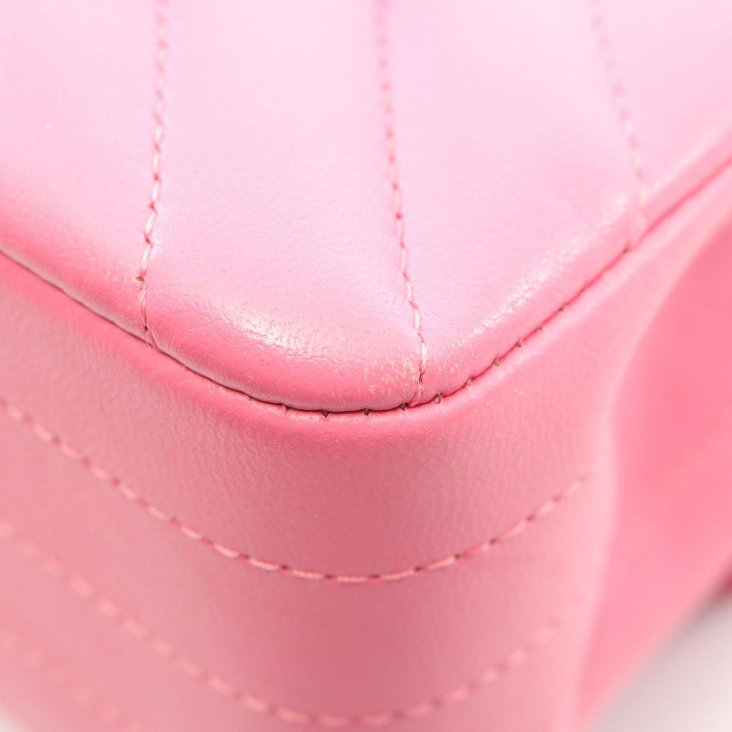 Chanel Shoulder Bag Chain Pink Lambskin — view 7