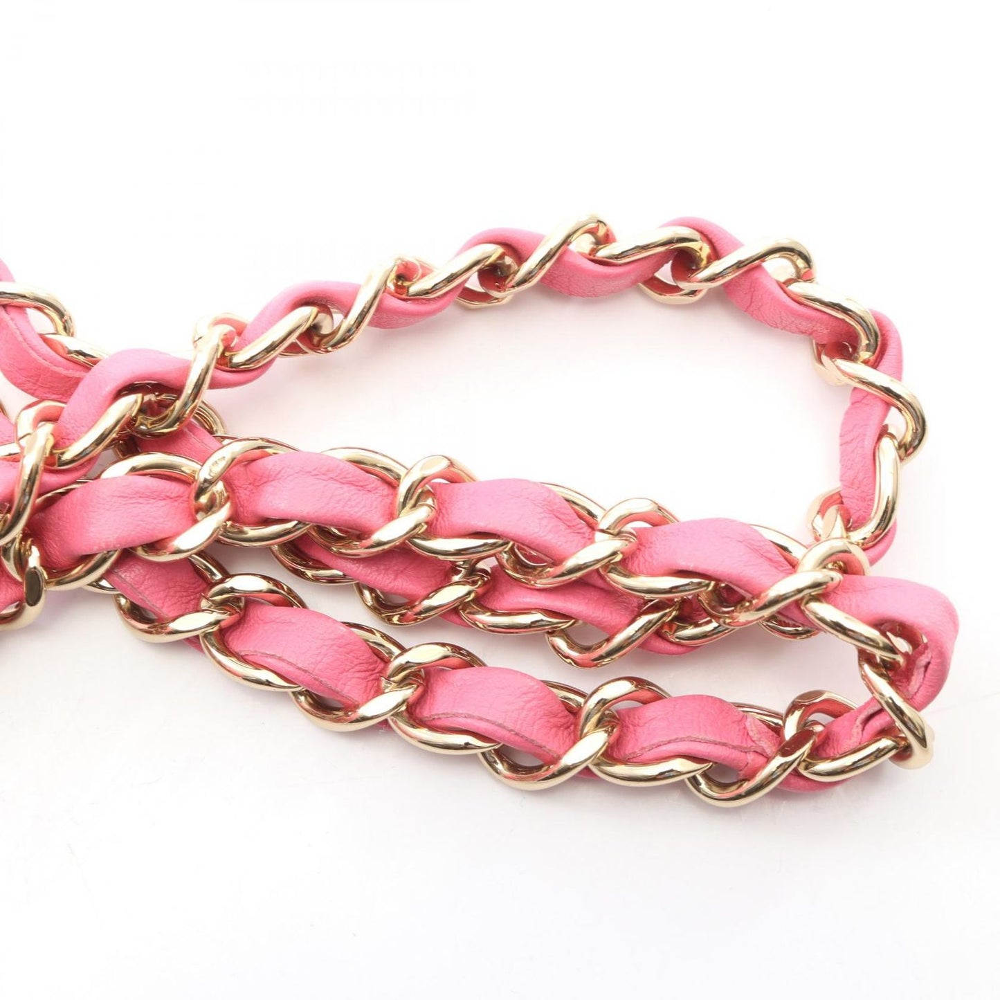 Chanel Shoulder Bag Chain Pink Lambskin — view 9