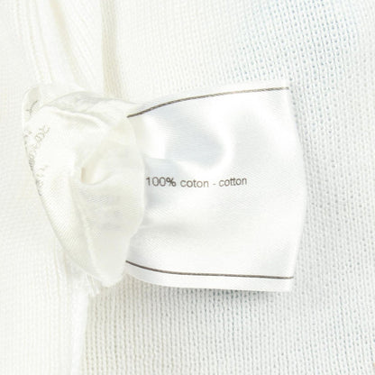 Chanel Knit CC Logo Short Sleeve Cotton Sweater — view 4