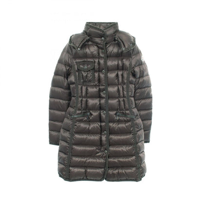 Moncler Down Jacket Hermine Dark Green Nylon Coat