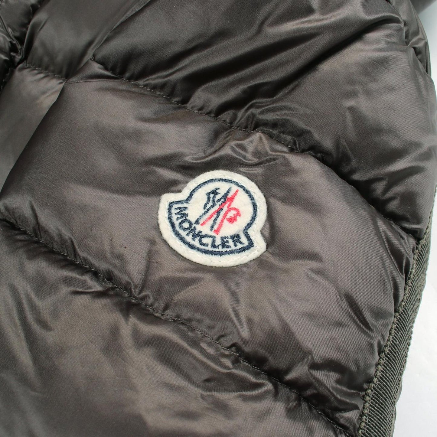 Moncler Down Jacket Hermine Dark Green Nylon Coat — view 5