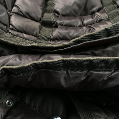 Moncler Down Jacket Hermine Dark Green Nylon Coat — view 6