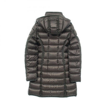 Moncler Down Jacket Hermine Dark Green Nylon Coat — view 2