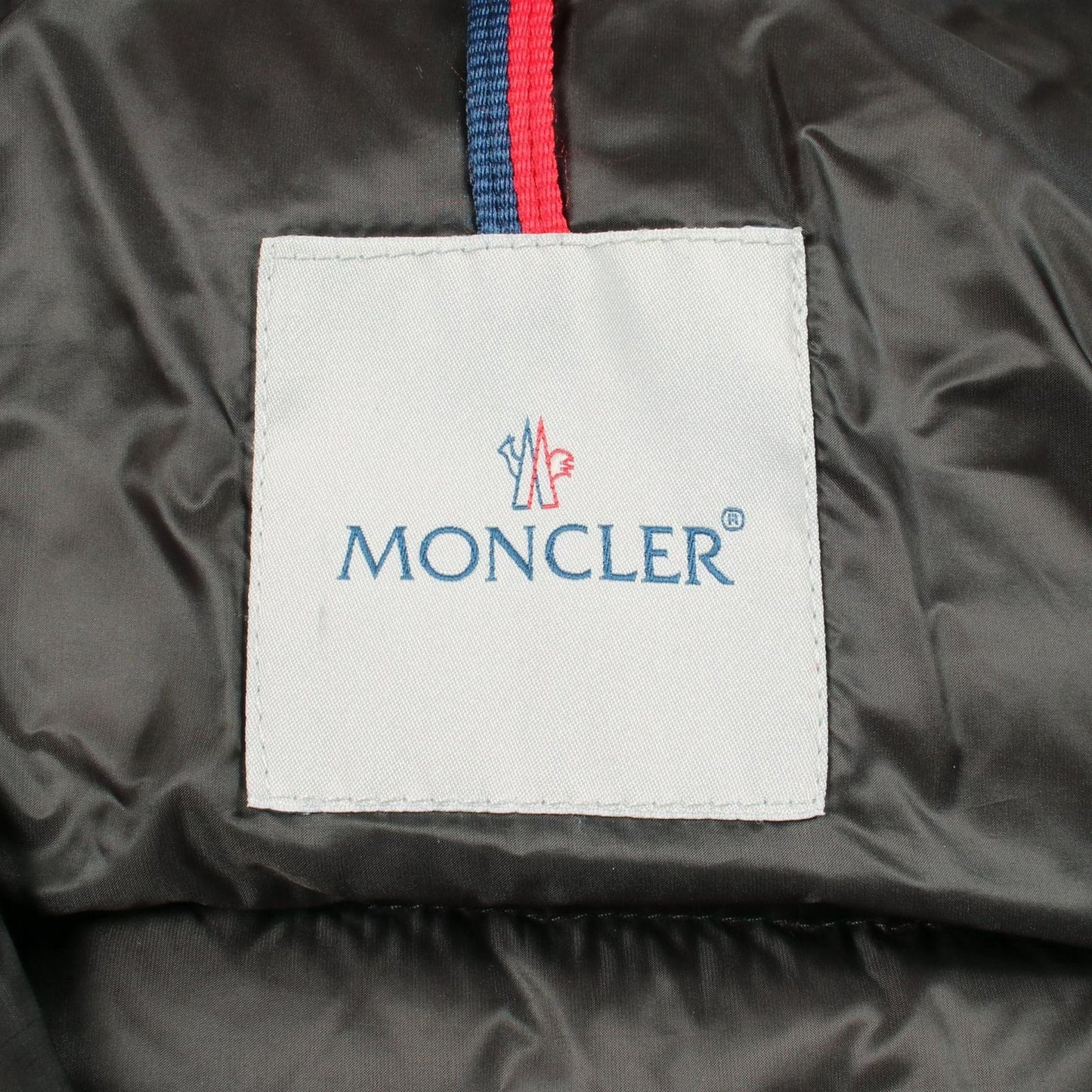 Moncler Down Jacket Hermine Dark Green Nylon Coat — view 3
