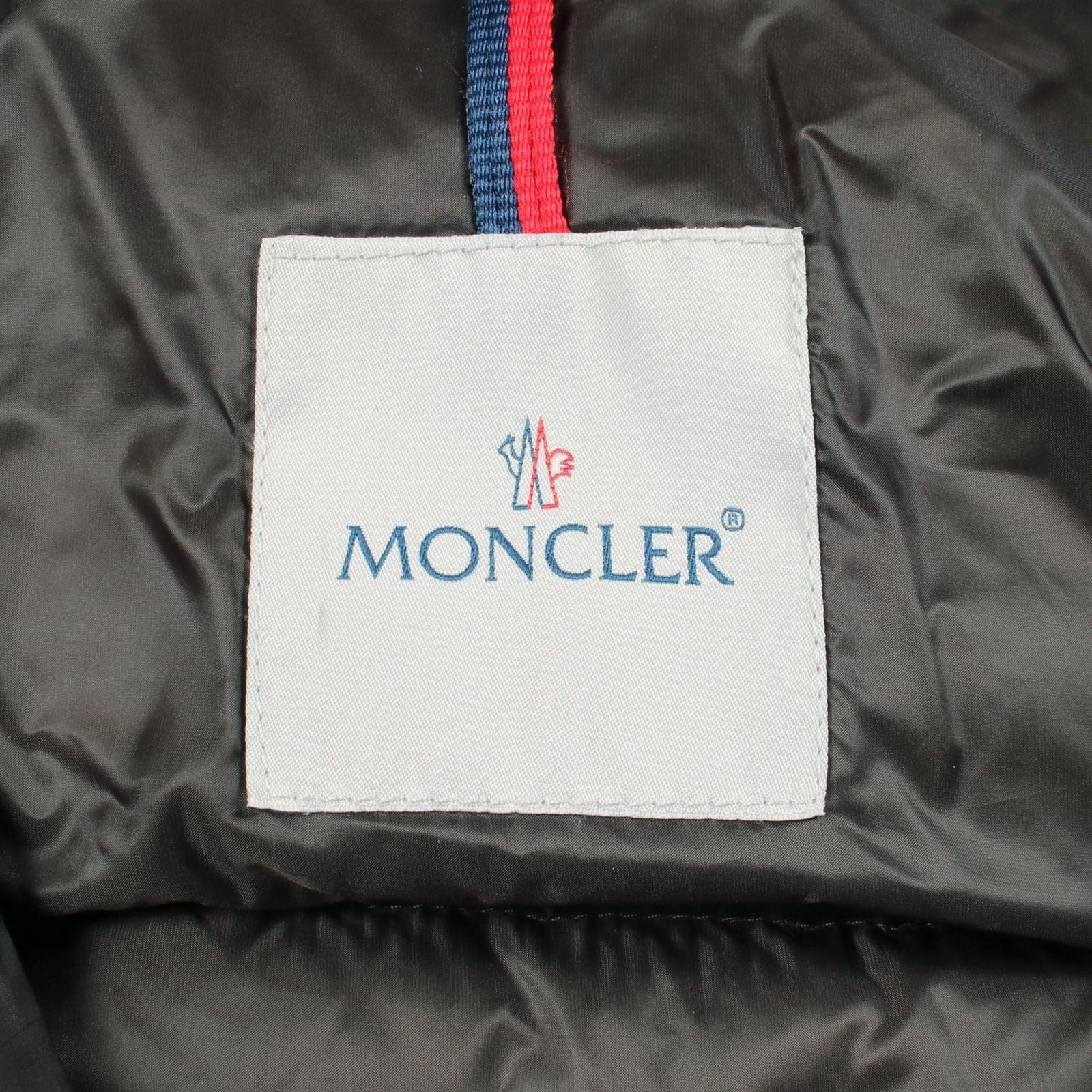 Moncler Down Jacket Hermine Dark Green Nylon Coat — view 3