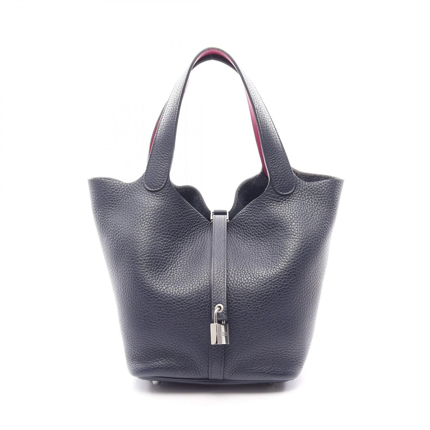 Hermes Handbag Picotin Lock MM Blue New Rosepurple Leather MM Eclat
