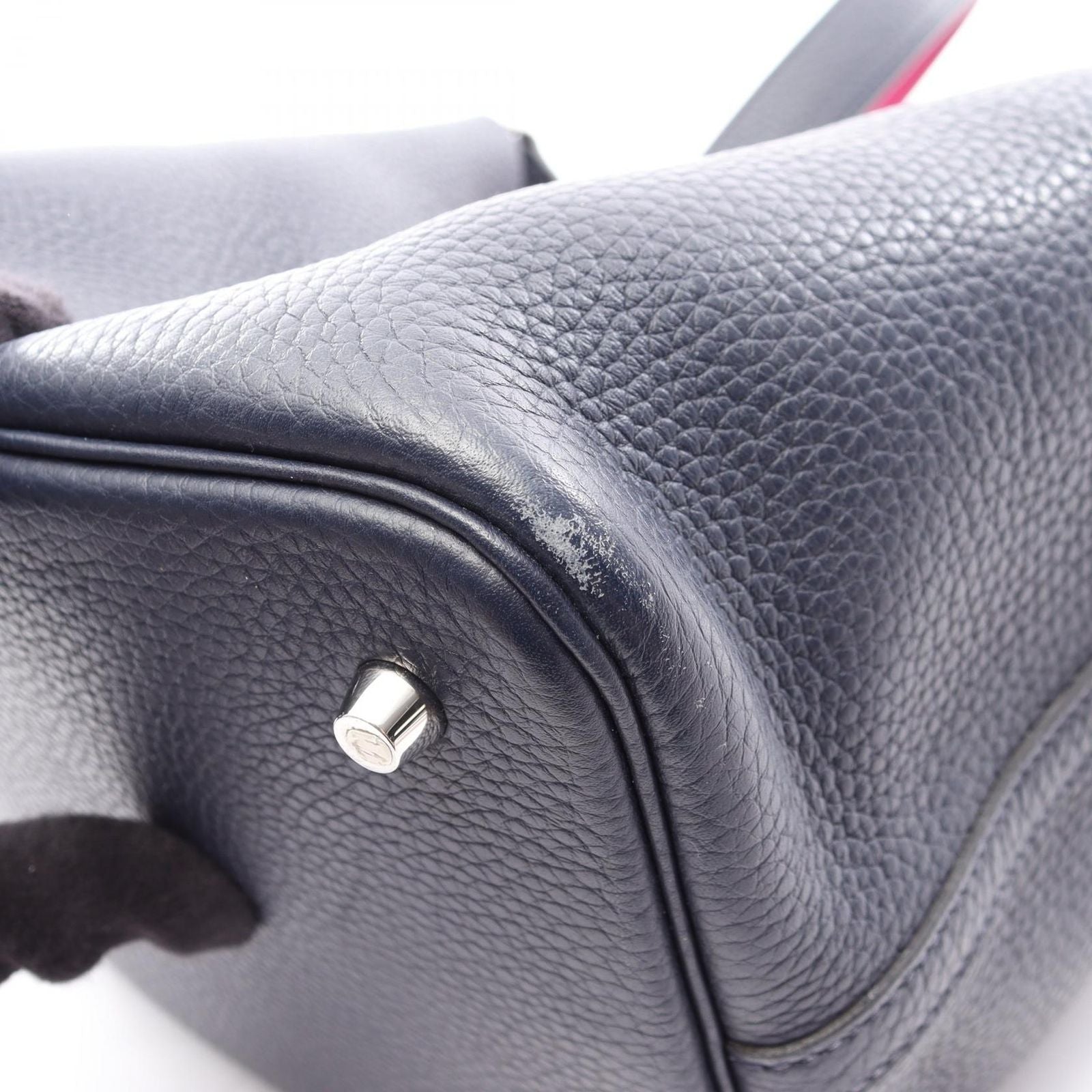 Hermes Handbag Picotin Lock MM Blue New Rosepurple Leather MM Eclat — view 9