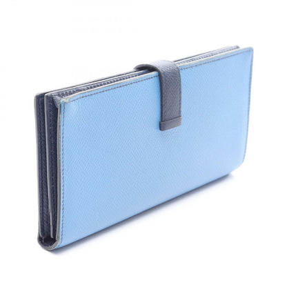 Hermes Bifold Wallet Bearn Souffle Blue Paradise Safi Leather — view 2