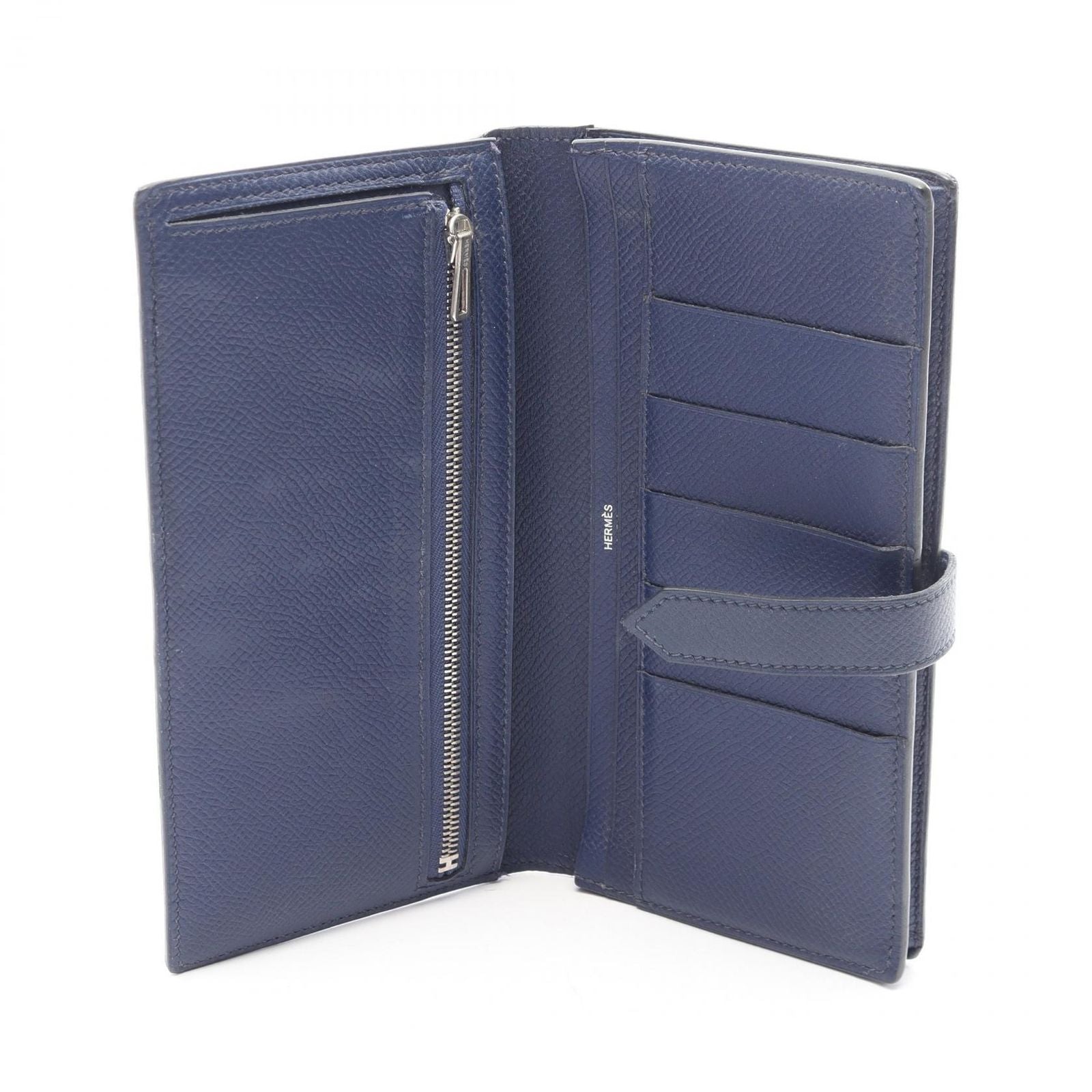 Hermes Bifold Wallet Bearn Souffle Blue Paradise Safi Leather — view 3