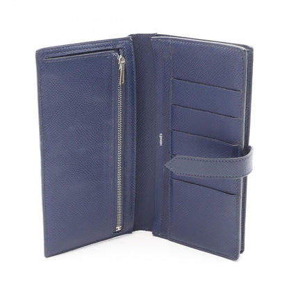 Hermes Bifold Wallet Bearn Souffle Blue Paradise Safi Leather — view 3