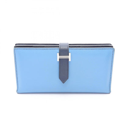 Hermes Bifold Wallet Bearn Souffle Blue Paradise Safi Leather