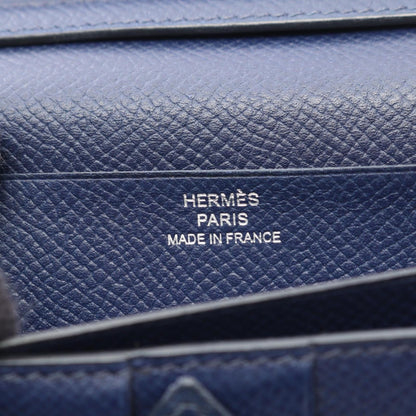 Hermes Bifold Wallet Bearn Souffle Blue Paradise Safi Leather — view 5
