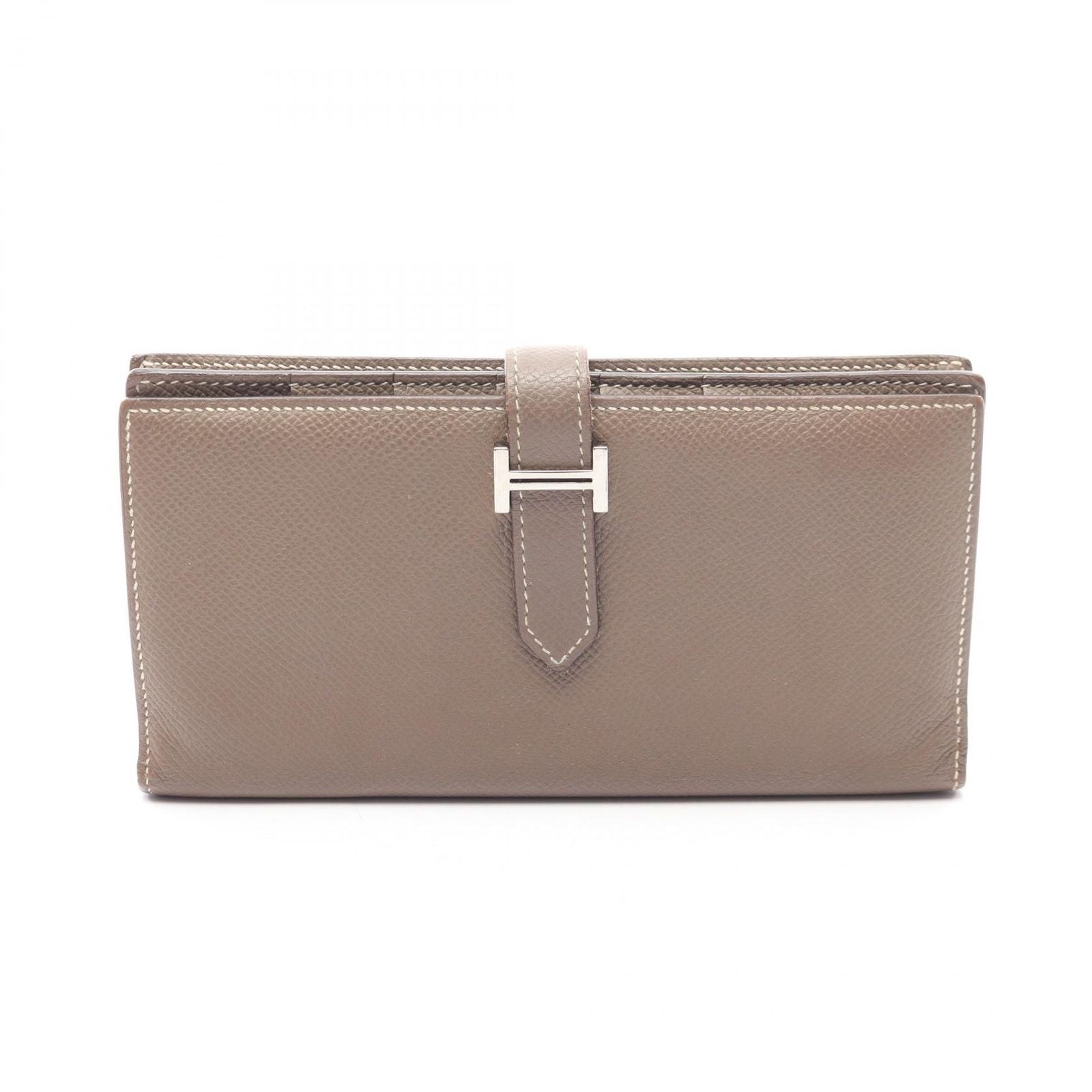 Hermes Bifold Wallet Bearn Souffle Etoupe Leather