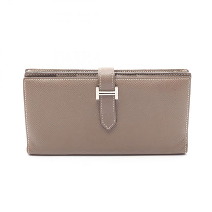 Hermes Bifold Wallet Bearn Souffle Etoupe Leather