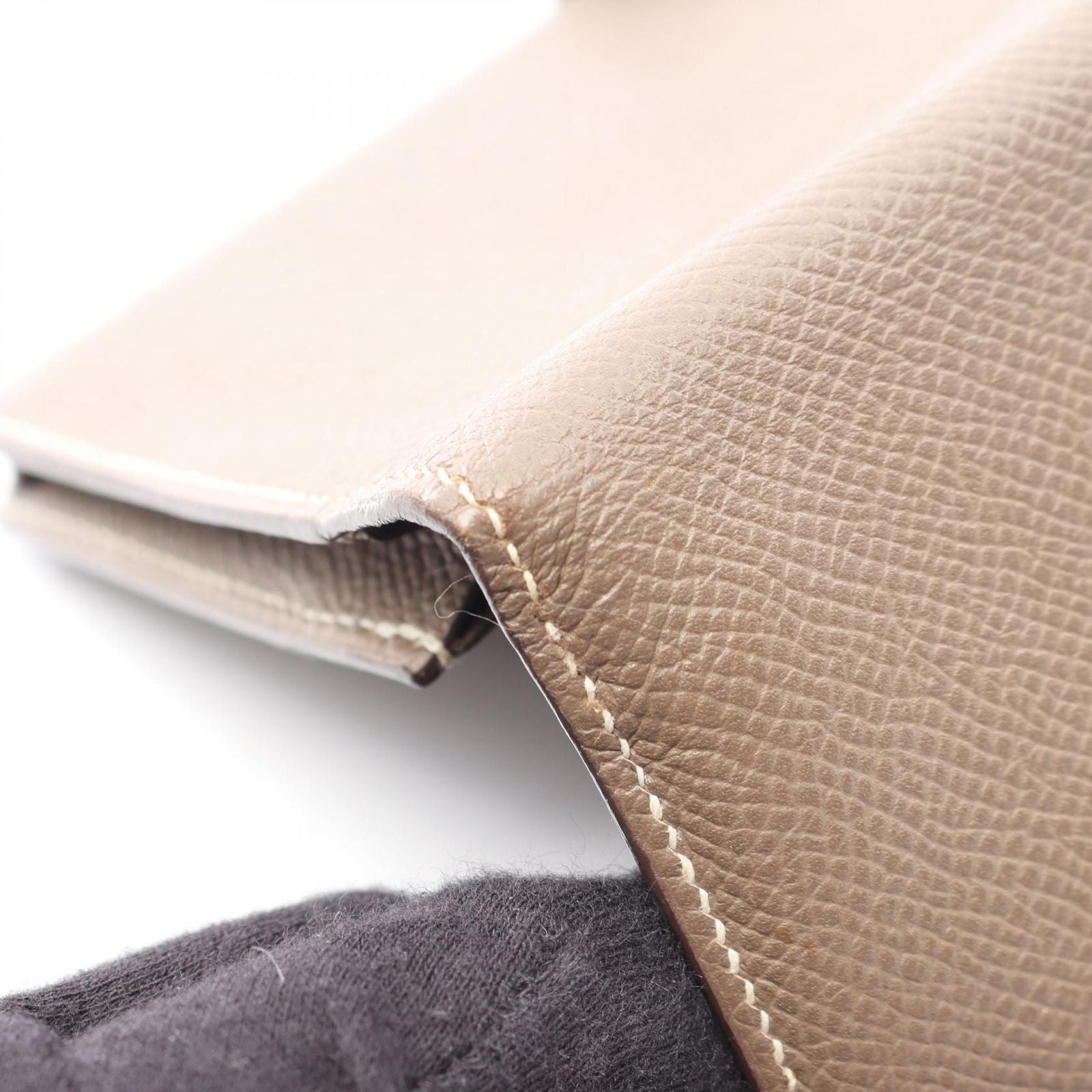 Hermes Bifold Wallet Bearn Souffle Etoupe Leather — view 8