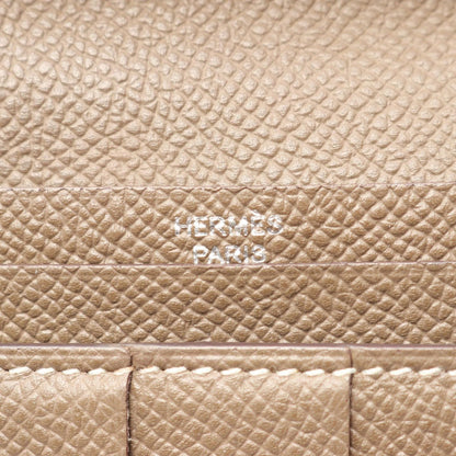 Hermes Bifold Wallet Bearn Souffle Etoupe Leather — view 5