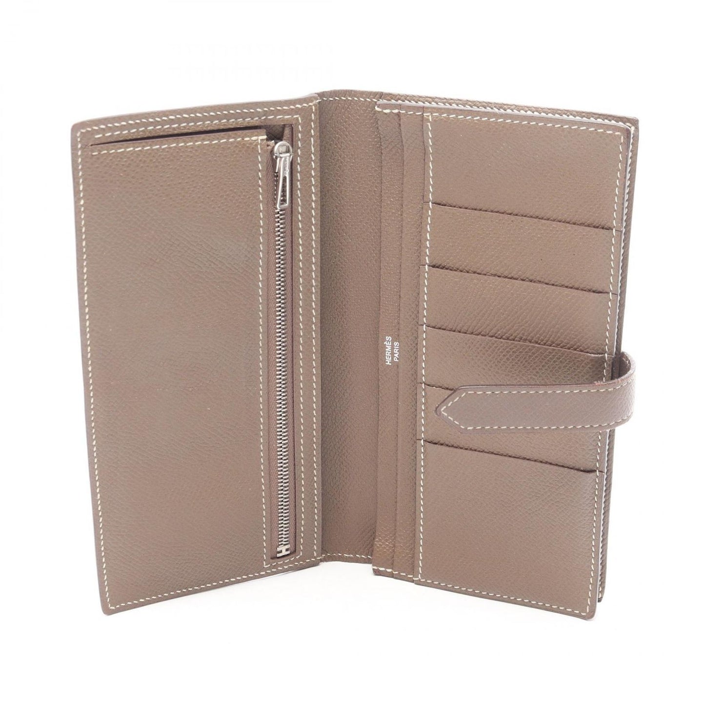 Hermes Bifold Wallet Bearn Souffle Etoupe Leather — view 3