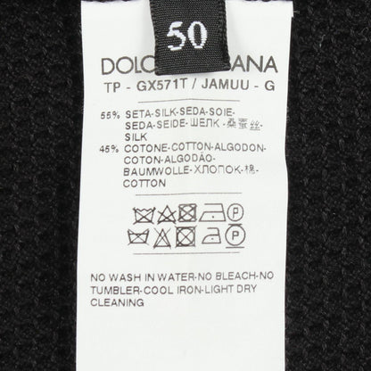 Dolce & Gabbana Knit Shoulder Button Silk Cotton Sweater — view 4