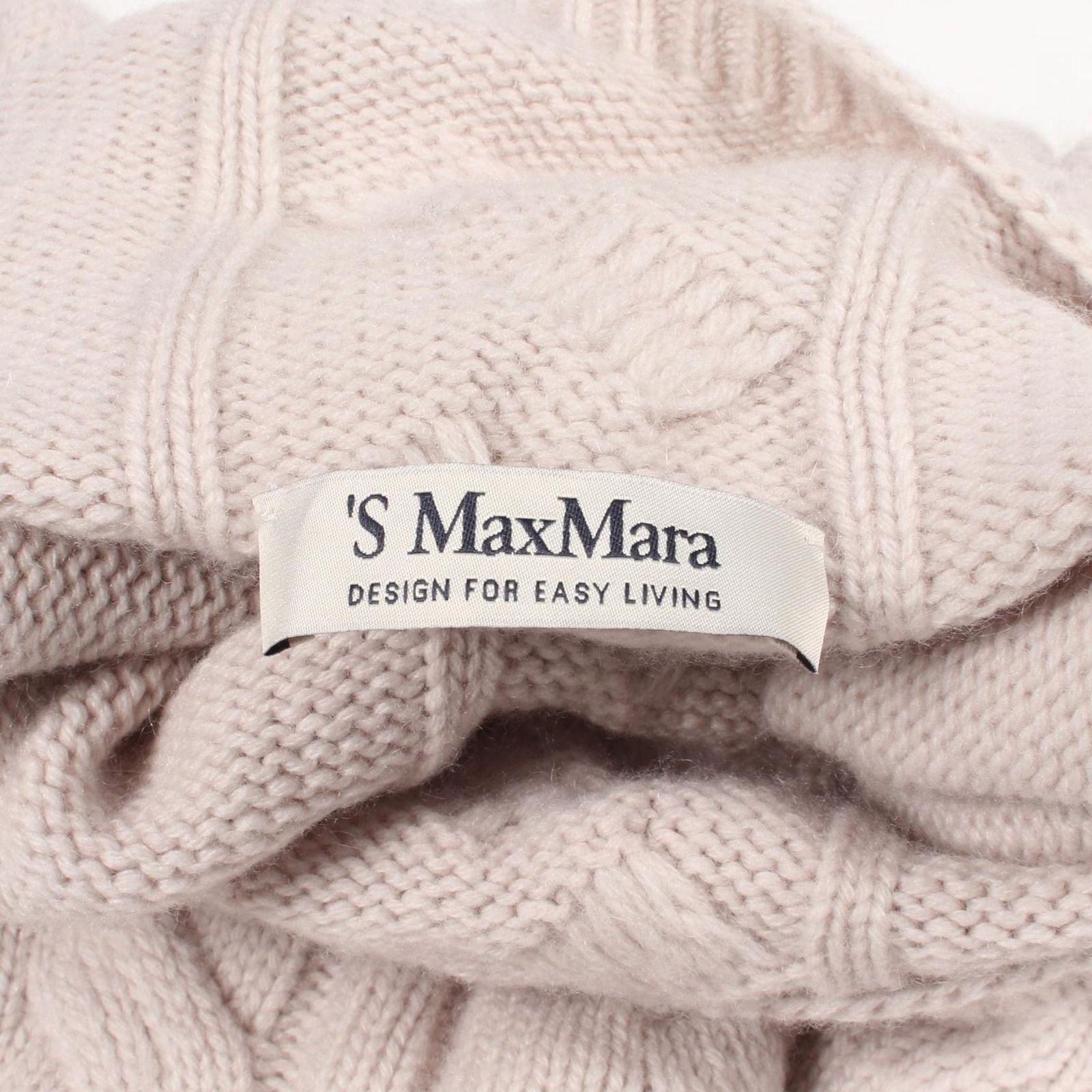 Max Mara S 'S Knit Kriss High Neck Sweater Gray Beige Wool Cashmere — view 3