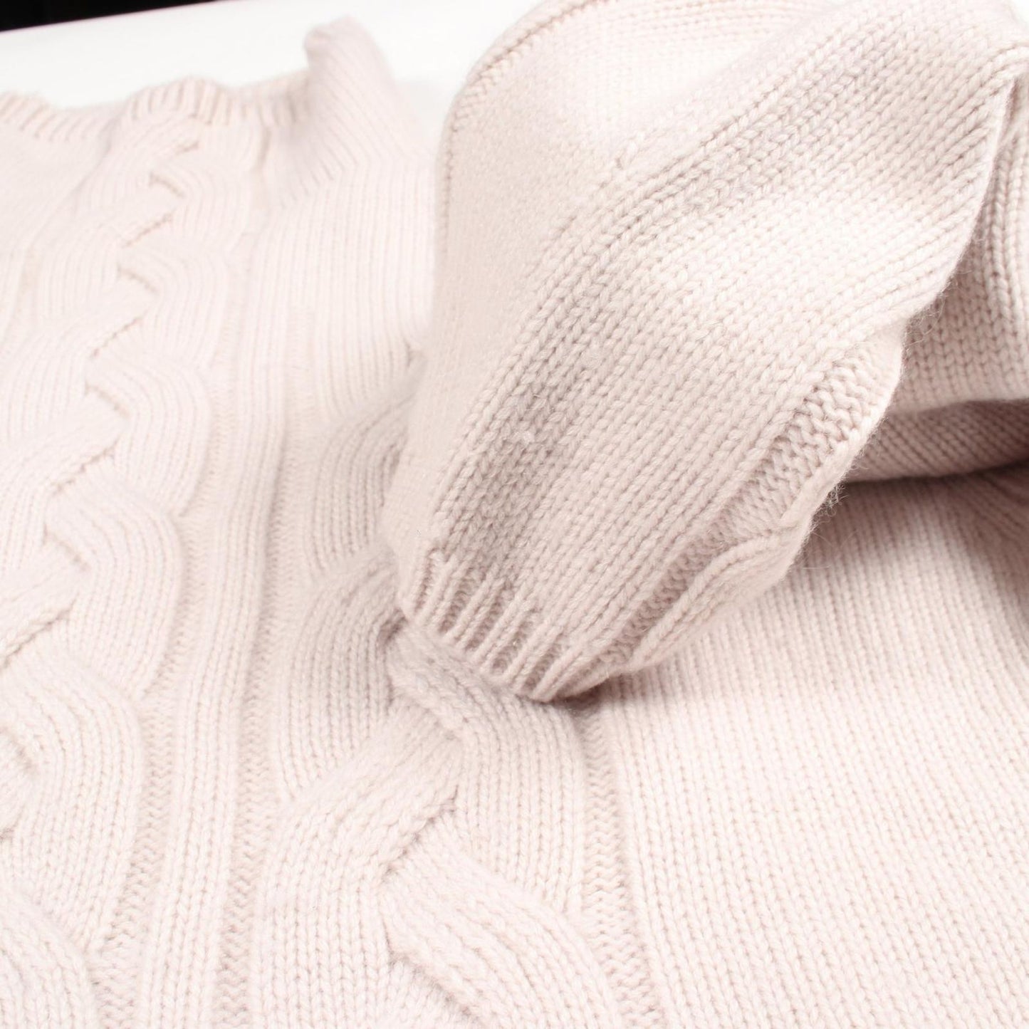 Max Mara S 'S Knit Kriss High Neck Sweater Gray Beige Wool Cashmere — view 5