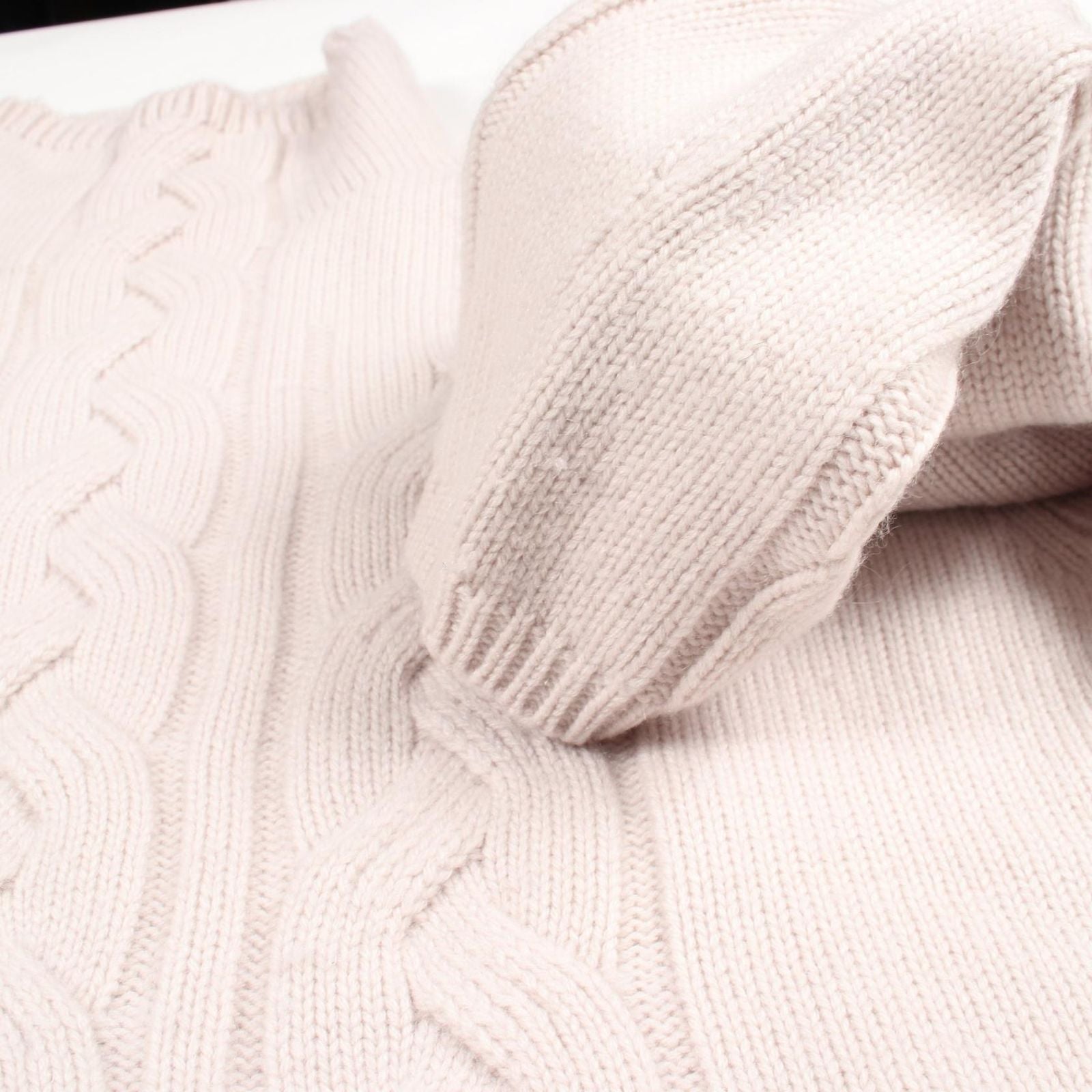 Max Mara S 'S Knit Kriss High Neck Sweater Gray Beige Wool Cashmere — view 5