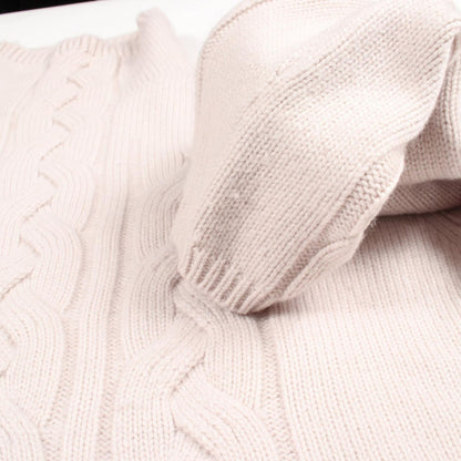 Max Mara S 'S Knit Kriss High Neck Sweater Gray Beige Wool Cashmere — view 5