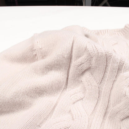 Max Mara S 'S Knit Kriss High Neck Sweater Gray Beige Wool Cashmere — view 6