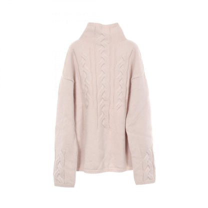 Max Mara S 'S Knit Kriss High Neck Sweater Gray Beige Wool Cashmere — view 2