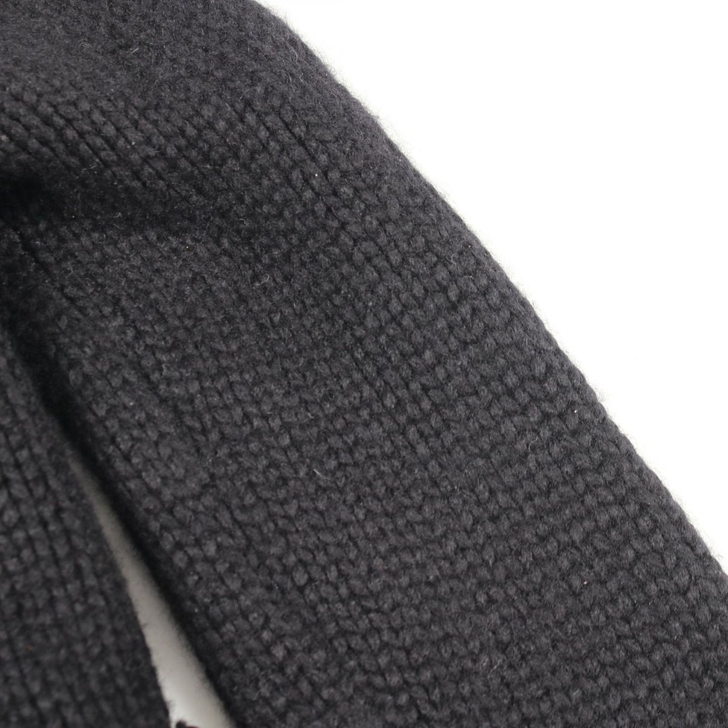 Chanel Zip Up Knit Black Cashmere Cardigan — view 6