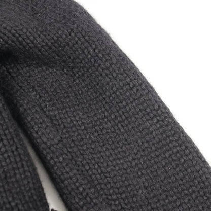 Chanel Zip Up Knit Black Cashmere Cardigan — view 6