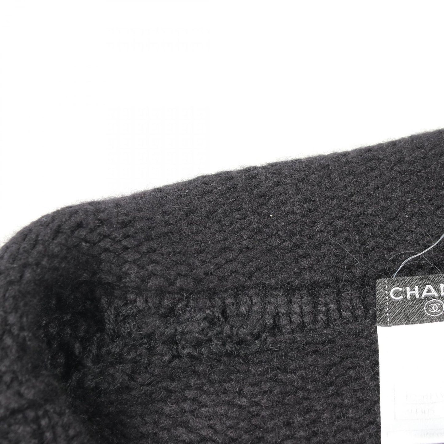 Chanel Zip Up Knit Black Cashmere Cardigan — view 5