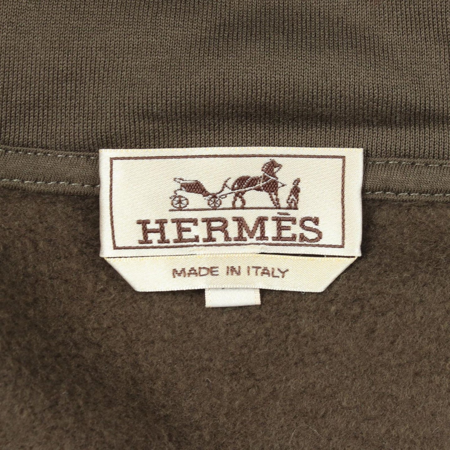 Hermes Hoodie Khaki Cotton — view 3