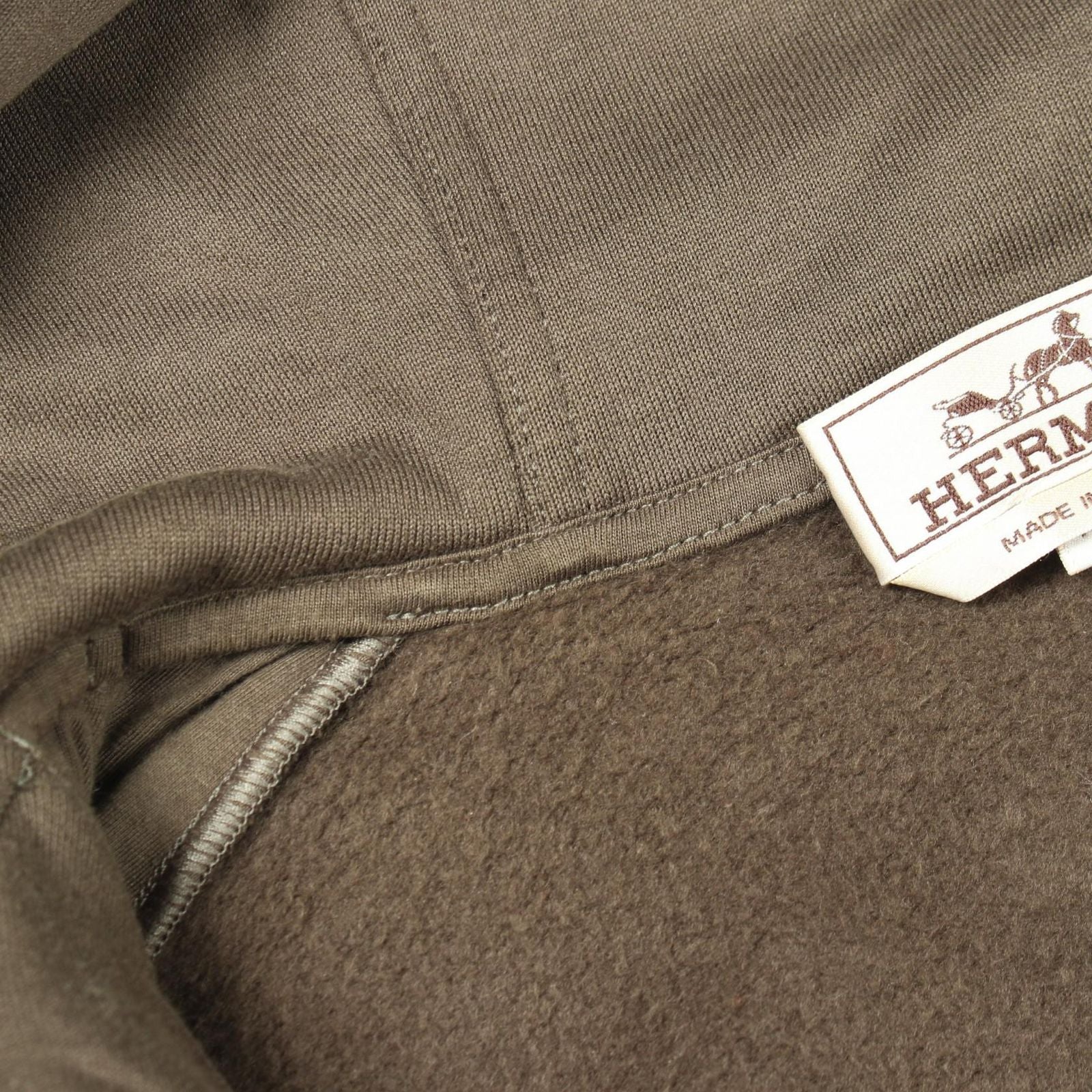 Hermes Hoodie Khaki Cotton — view 8
