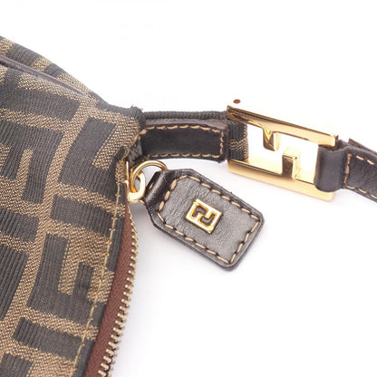 Fendi Shoulder Bag Zucca Bag Black Brown Nylon Leather — view 8