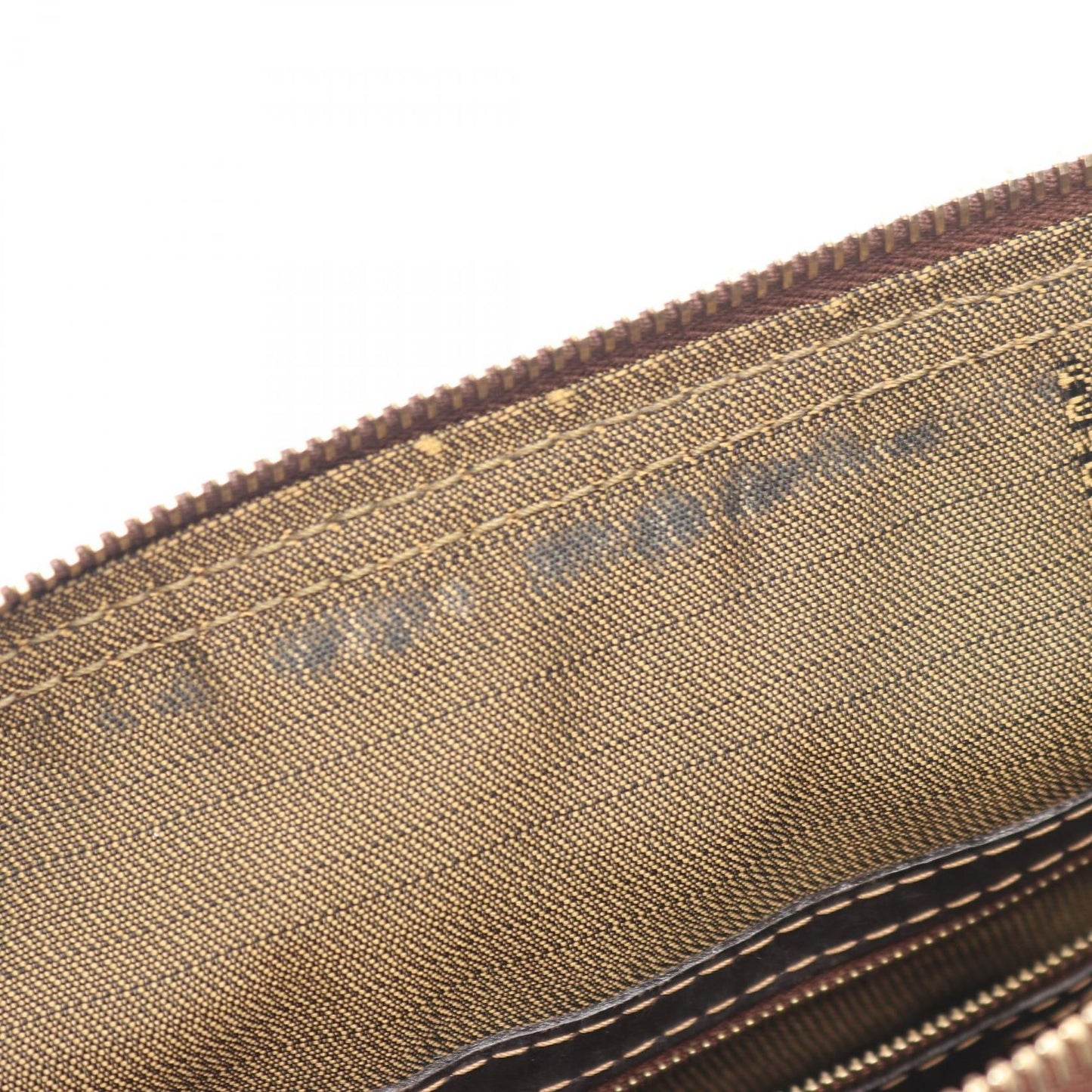 Fendi Shoulder Bag Zucca Bag Black Brown Nylon Leather — view 5