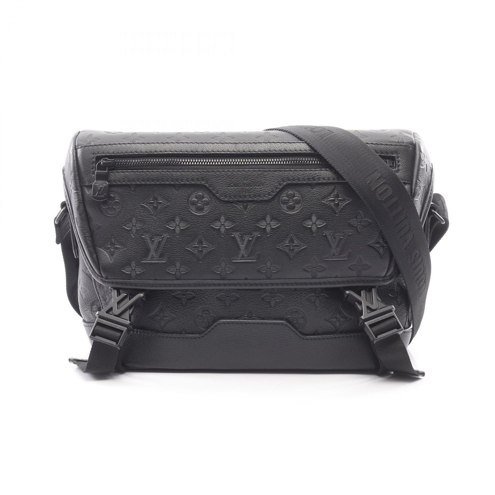 Louis Vuitton Shoulder Bag Messenger Voyage PM Monogram Shadow Noir Leather