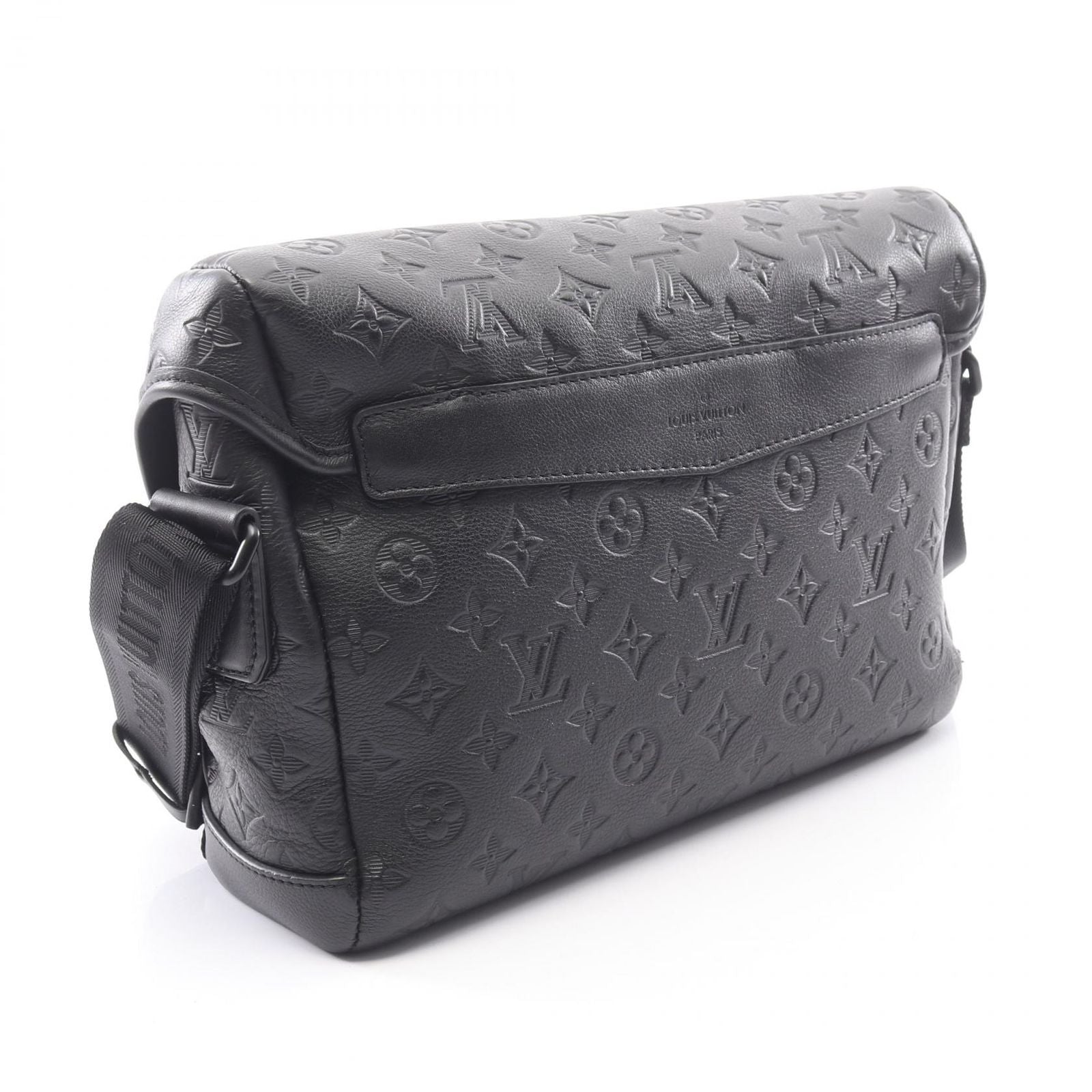Louis Vuitton Shoulder Bag Messenger Voyage PM Monogram Shadow Noir Leather — view 2