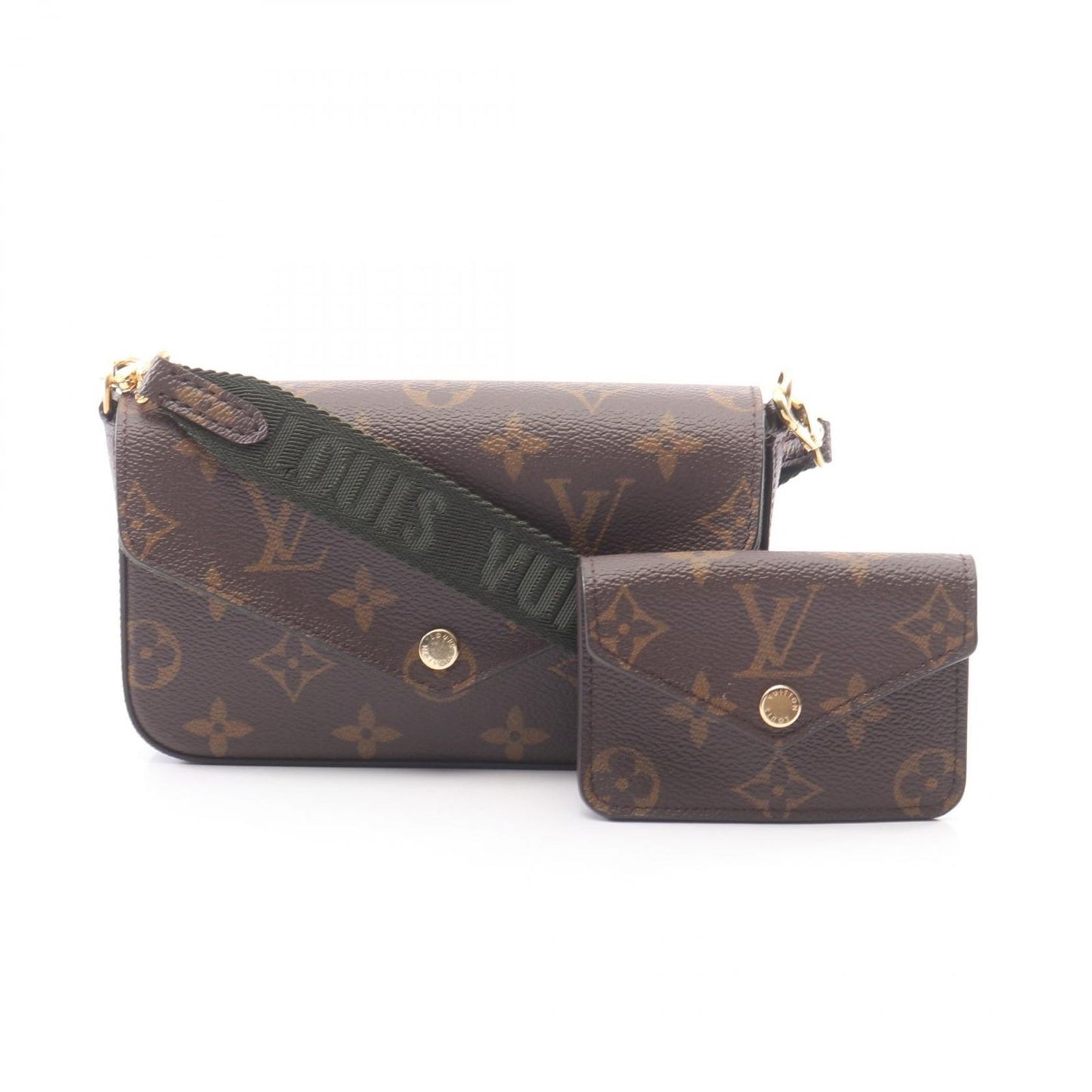 Louis Vuitton Shoulder Bag Multy Pochette Felicity Khaki Canvas