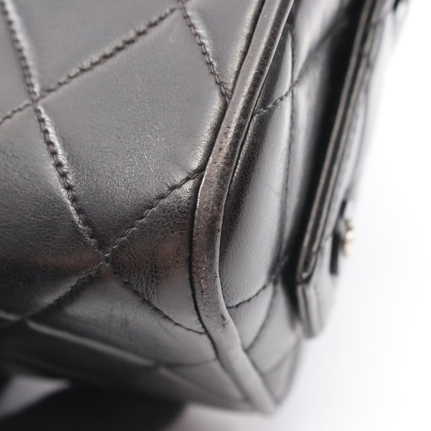 Chanel Handbag Quilted Black Lambskin — view 8