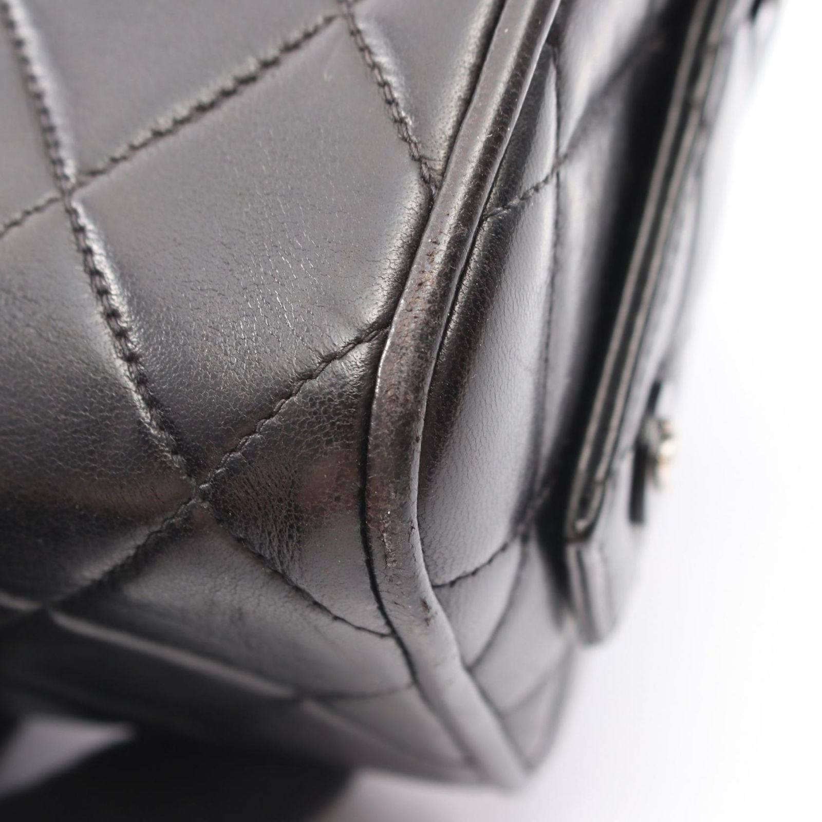 Chanel Handbag Quilted Black Lambskin — view 8