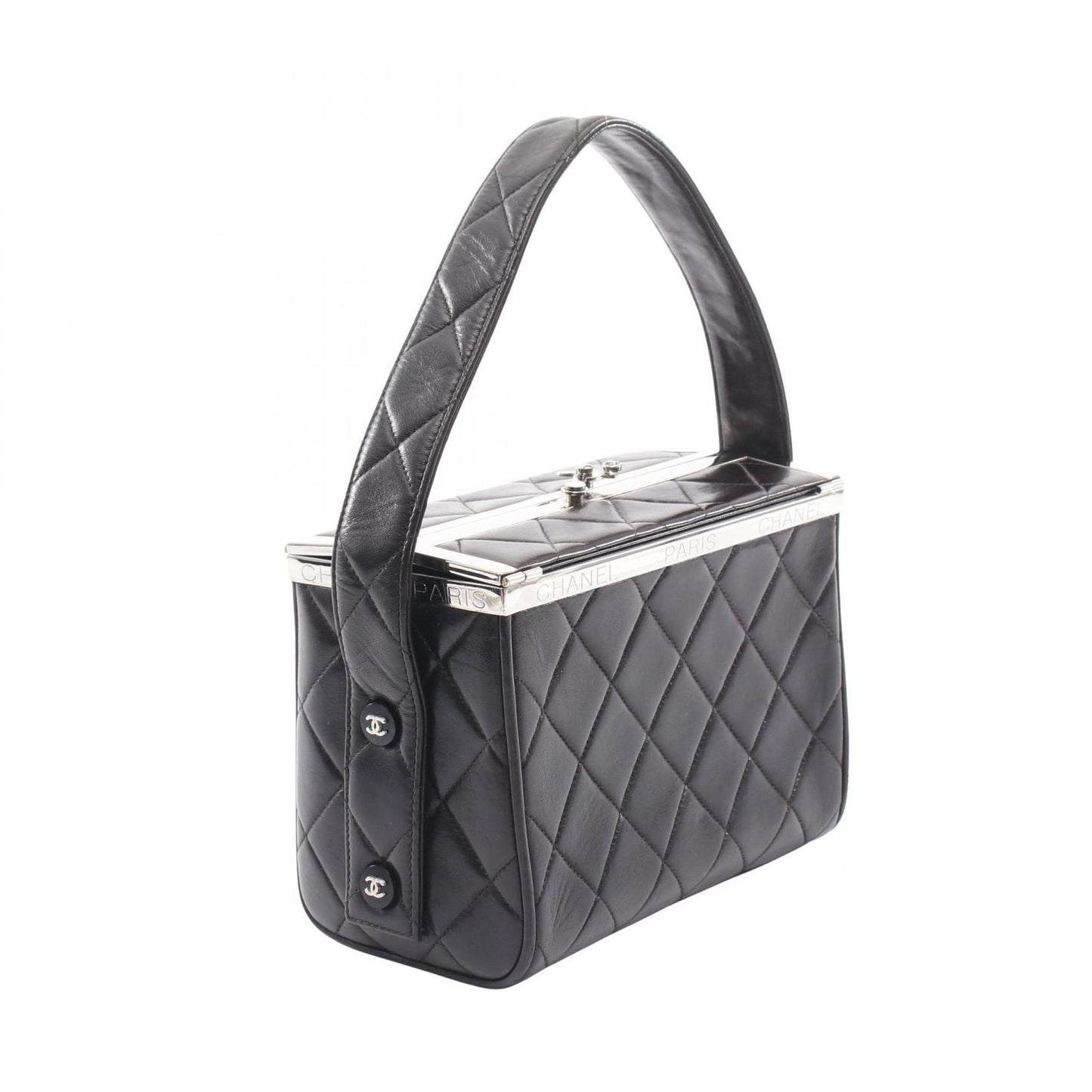Chanel Handbag Quilted Black Lambskin — view 2