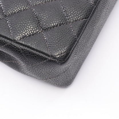 Chanel Shoulder Bag Mini Quilted Black Caviar Leather Chain — view 6