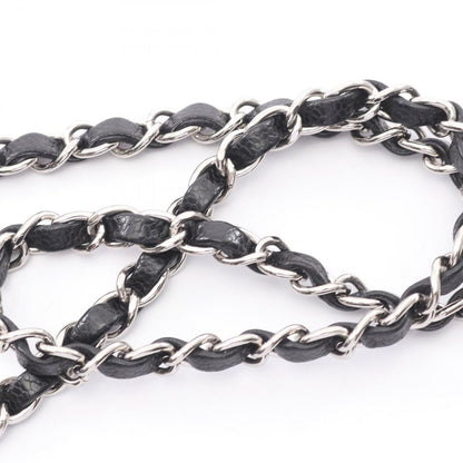 Chanel Shoulder Bag Mini Quilted Black Caviar Leather Chain — view 9