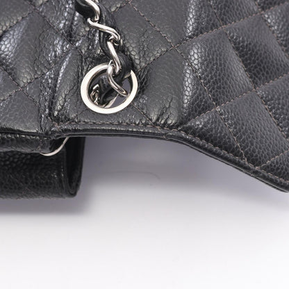 Chanel Shoulder Bag Mini Quilted Black Caviar Leather Chain — view 7