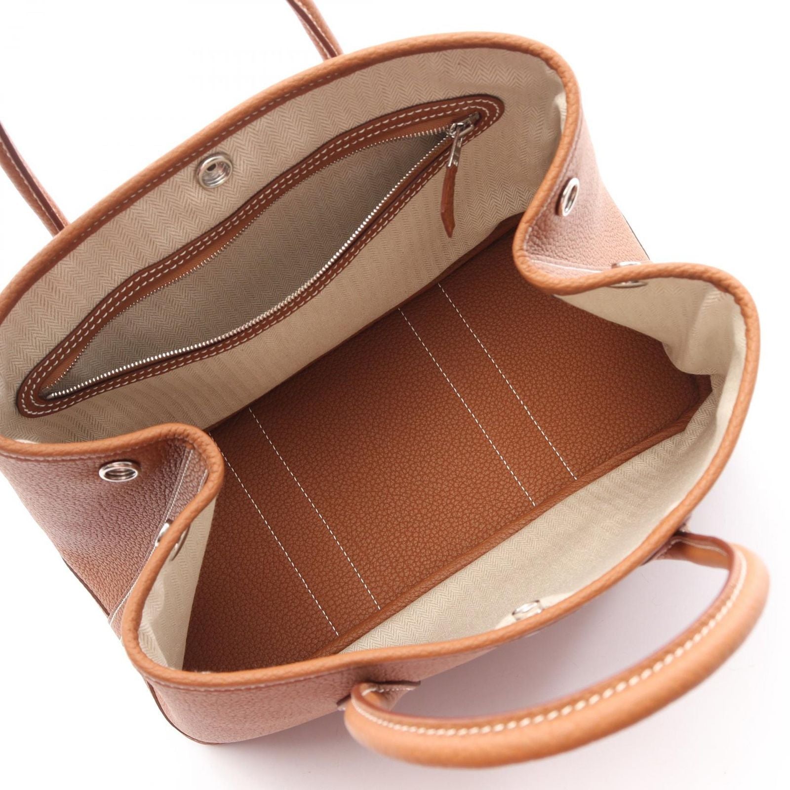 Hermes Tote Garden Party TPM Gold Leather — view 3