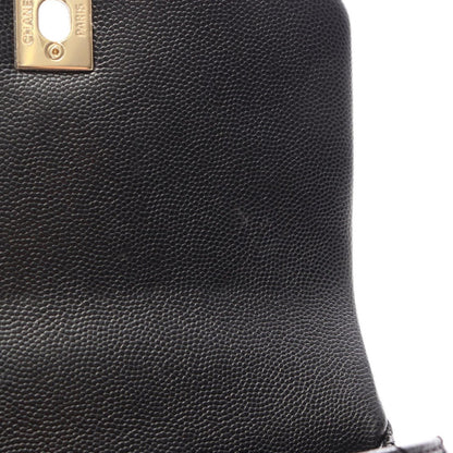 Chanel Handbag Coco Handle Xxs Top 2-Way Black Caviar Leather Quilted Chain — view 6
