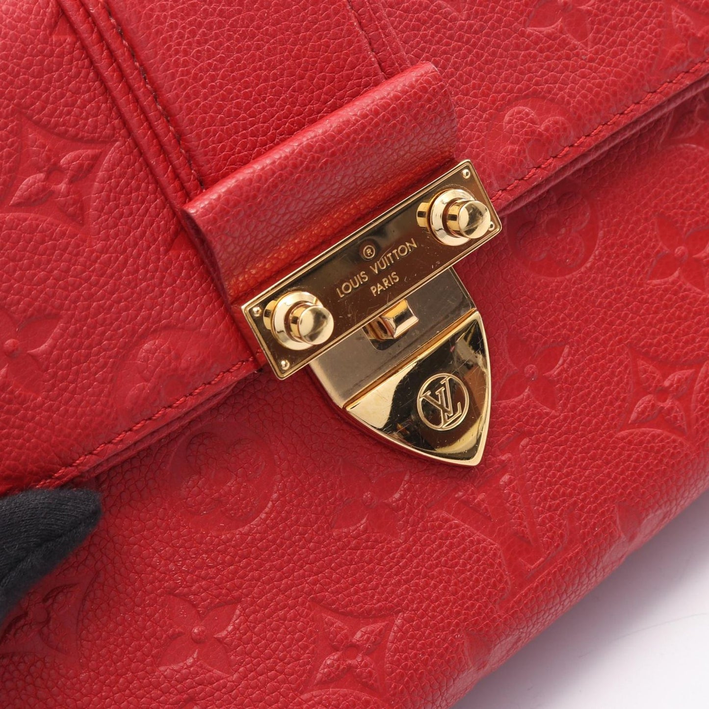 Louis Vuitton Shoulder Bag Saint Sulpice PM Cerise Leather — view 7