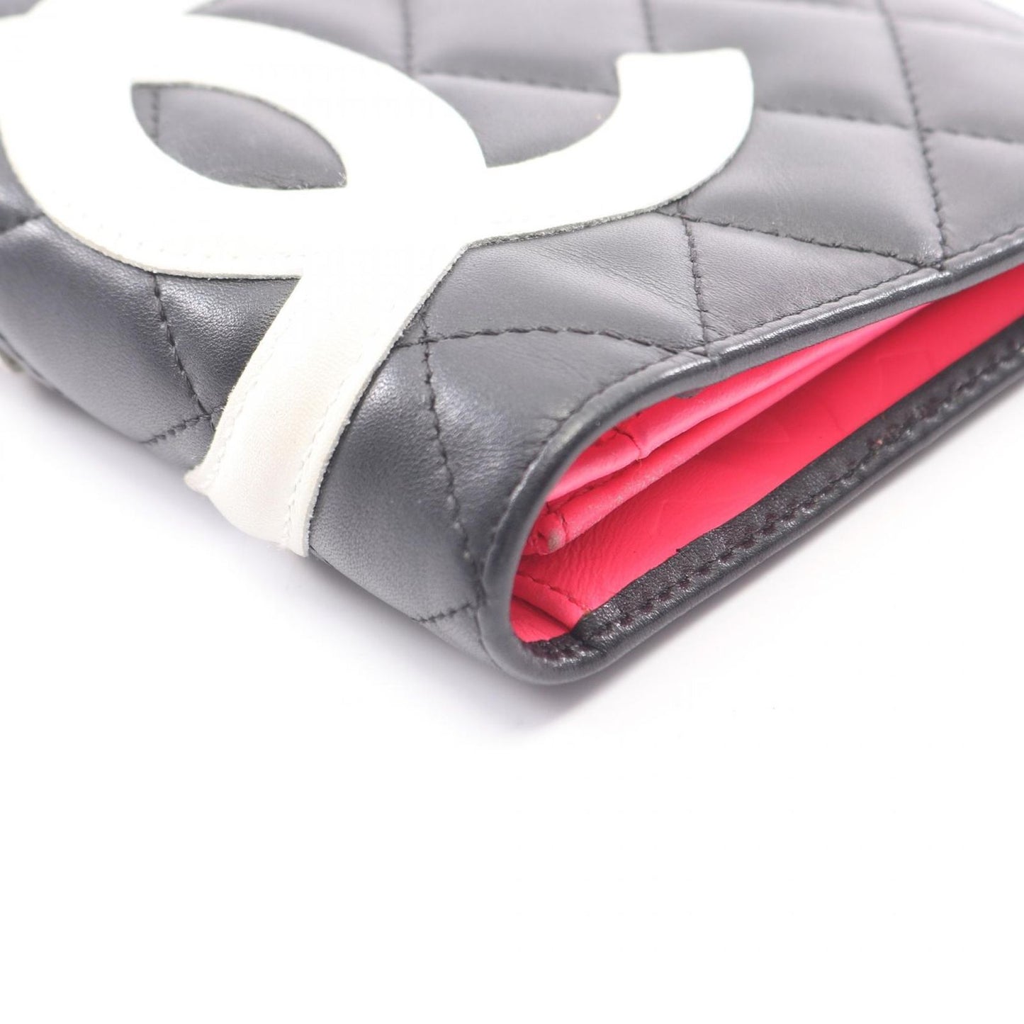 Chanel Bifold Wallet Cambon Line Black White Leather — view 9